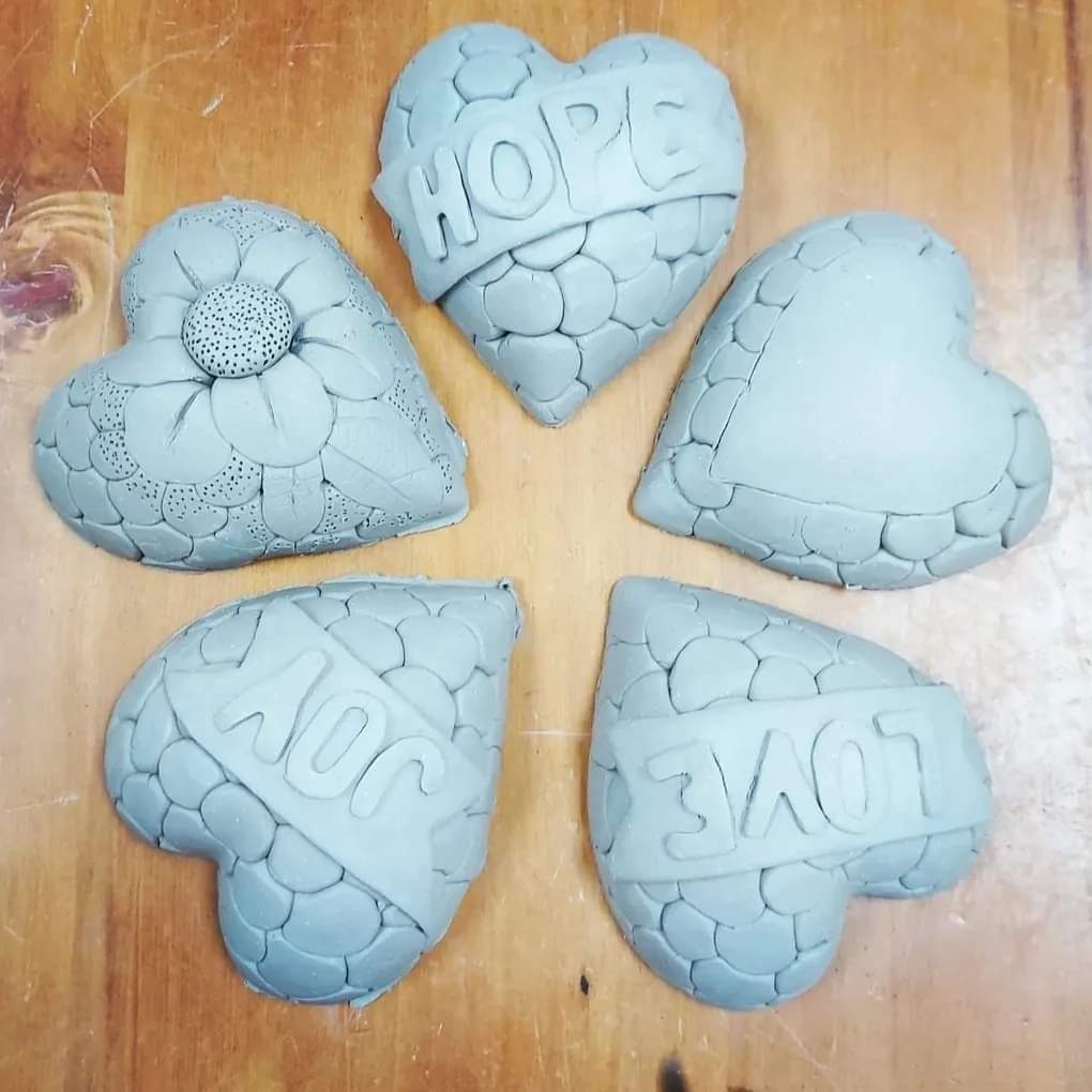 3D Wall Hearts Pottery Workshop
